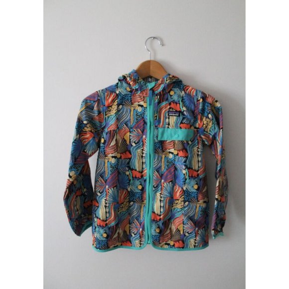 Patagonia Baggies Jacket Youth Pitch Blue Size Medium - Picture 2 of 5